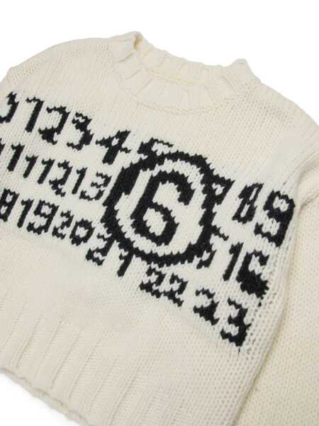 Pulovere casual MM6 Maison Margiela Knitwear White Fete (BM 19500546) 3