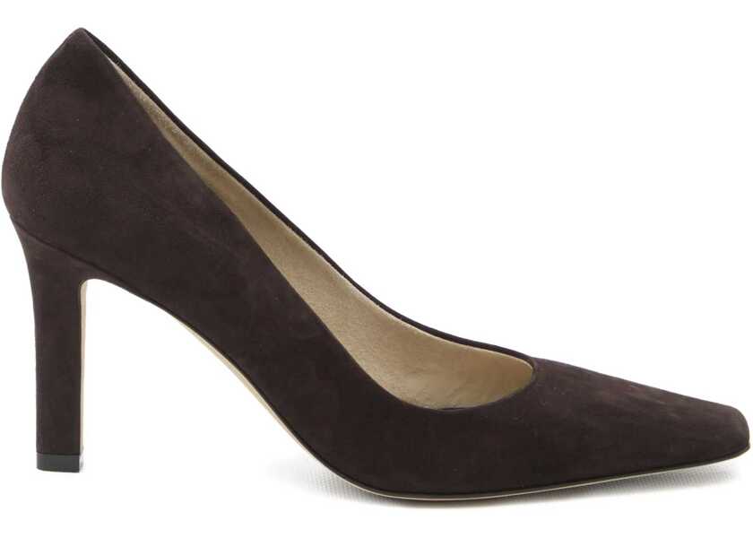 Pantofi cu toc THE ROW Pumps Carla 80 In Suede BROWN Femei (BM 19501433) 1