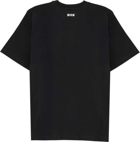 Tricouri MSGM Follow The Rabbit T-Shirt BLACK Barbati (BM 19501460) 2