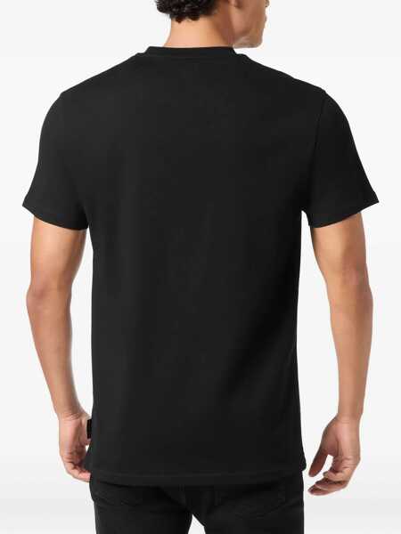 Tricouri Philipp Plein Crew-neck T-shirt BLACK/BLACK Barbati (BM 19501502) 3