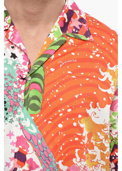Camasi casual DSQUARED2 Short Sleeve Printe Shirts Multicolor Barbati (BM 19501535) 3