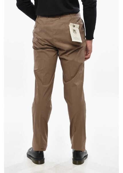 Pantaloni casual CORNELIANI Id Stretchy-Cotton Chino Pants Beige Barbati (BM 19501541) 4