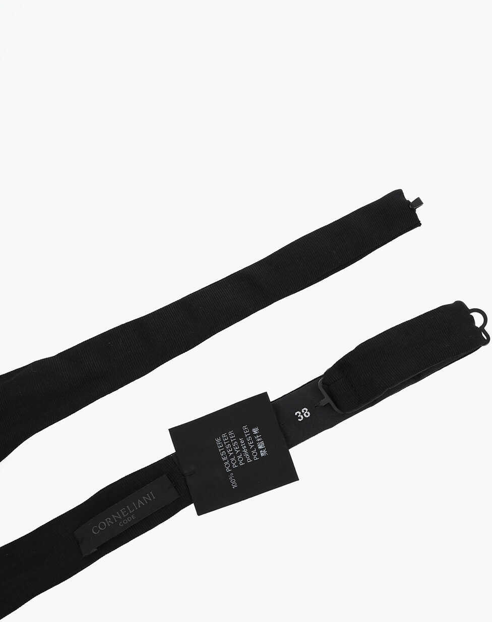 Cravate CORNELIANI Code Satin Self-Bow Tie Black Barbati (BM 19501553) 2