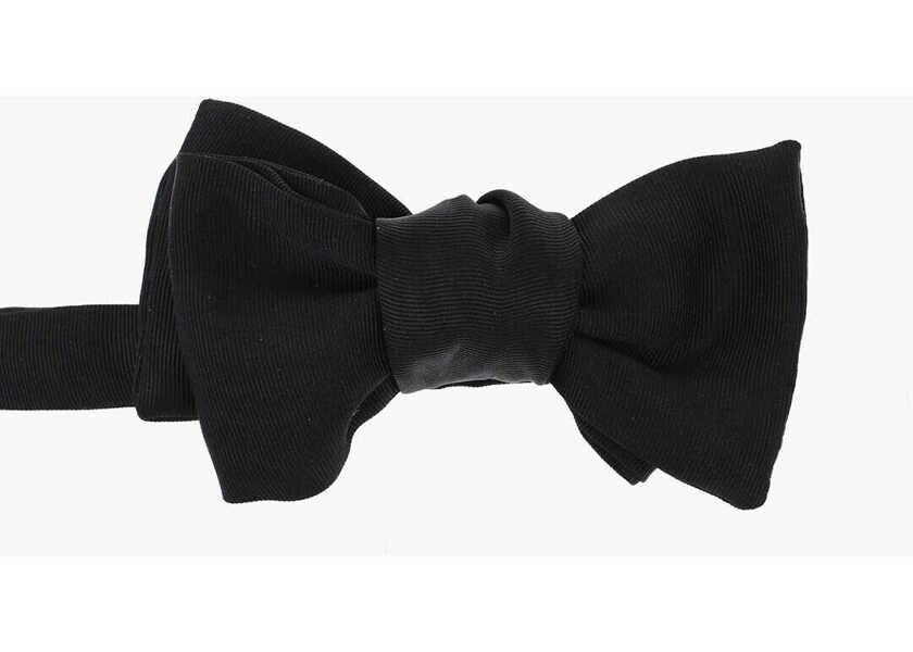 Papioane CORNELIANI Code Solid Color Jumbo Butterfly Bow Tie Black Barbati (BM 19501568) 1