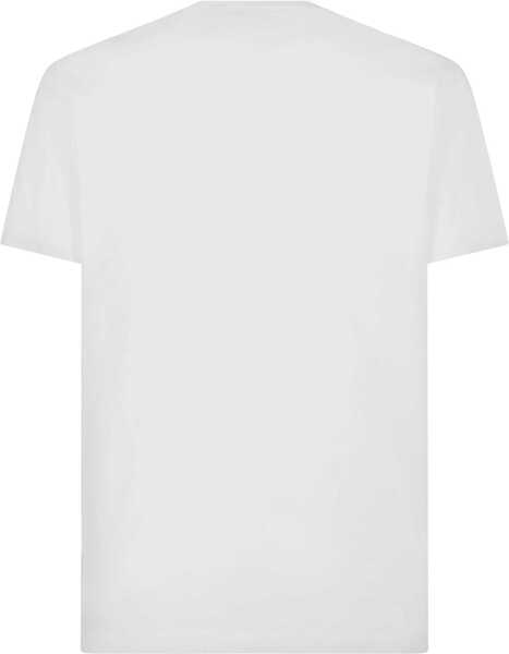 Tricouri DSQUARED2 Cotton Crew-Neck T-Shirt With Print White Barbati (BM 19501571) 2