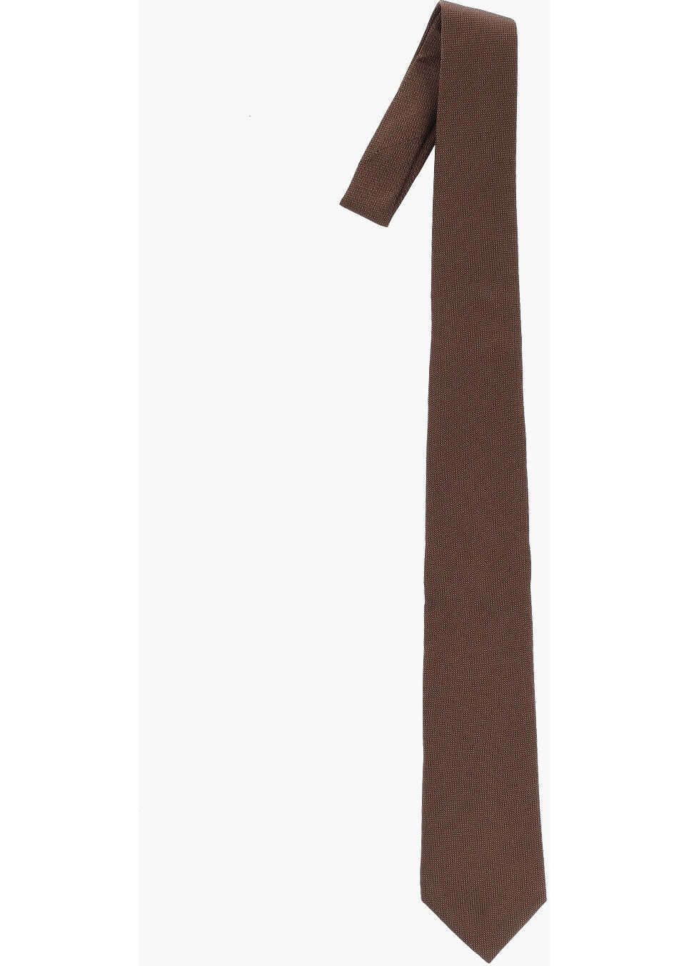 Cravate CORNELIANI Pure Silk Tie With Micro Patterns Brown Barbati (BM 19501574) 1