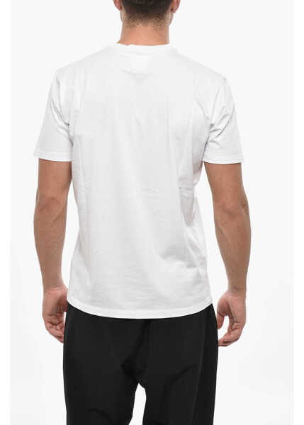 Tricouri DSQUARED2 Cotton Crew-Neck T-Shirt With Print Black & White Barbati (BM 19501589) 2