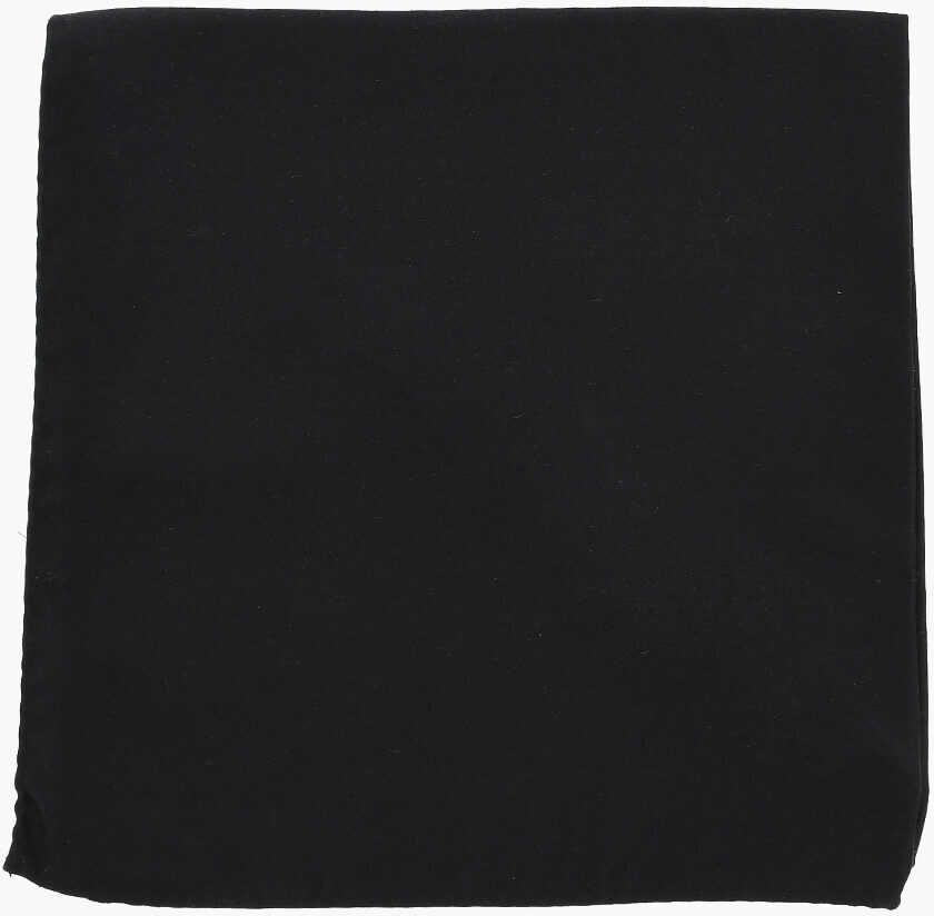 Esarfe CORNELIANI Solid Color Pure Silk Pocket Square Black Barbati (BM 19501604) 1