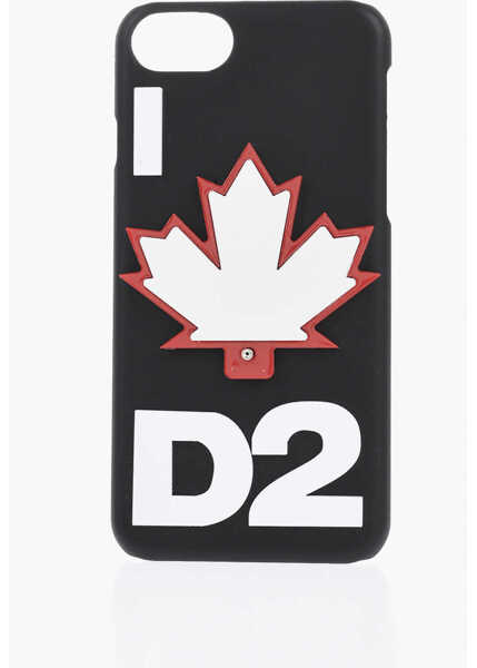 Huse mobil & tablete DSQUARED2 Embossed Logo Iphone 8 Plus Case With Mirror Black Barbati (BM 19501622) 1