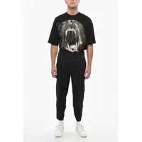 Pantaloni casual Neil Barrett pentru Barbati - Pantaloni casual Neil Barrett Stretch Cotton Loose Fit Cargo Pants Black Barbati (BM 19501631) - B-mall.ro