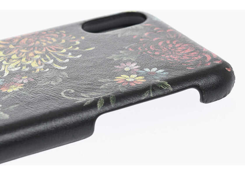 Huse mobil & tablete DSQUARED2 Eco-Leather Iphone X Case With Floral Motif Black Barbati (BM 19501646) 3