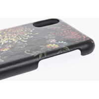 Huse mobil & tablete pentru Barbati - Huse mobil & tablete DSQUARED2 Eco-Leather Iphone X Case With Floral Motif Black Barbati (BM 19501646) - B-mall.ro