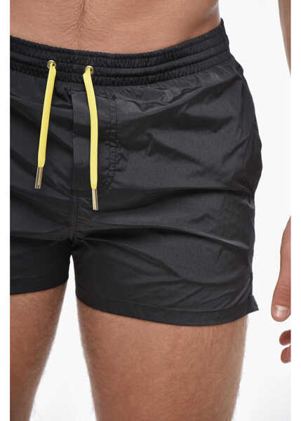 Sorturi de baie DSQUARED2 Solid Color Swim Shorts Black Barbati (BM 19501658) 3