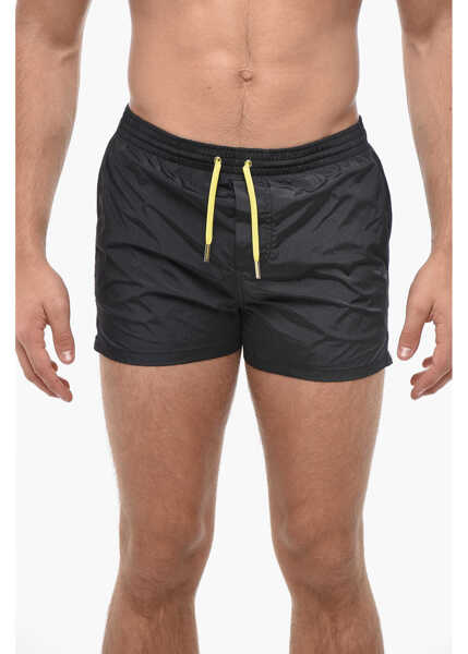 Sorturi de baie DSQUARED2 Solid Color Swim Shorts Black Barbati (BM 19501658) 1