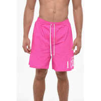 Sorturi de baie Icon Solid Color Swim Shorts With Printed Logo Barbati