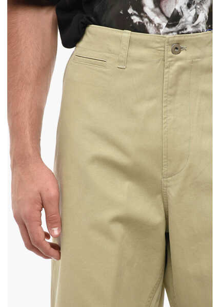 Pantaloni casual Burberry Cotton Chinos Pants With Belt Loops Military Green Barbati (BM 19501667) 2