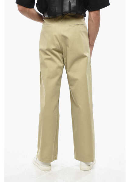 Pantaloni casual Burberry Cotton Chinos Pants With Belt Loops Military Green Barbati (BM 19501667) 4