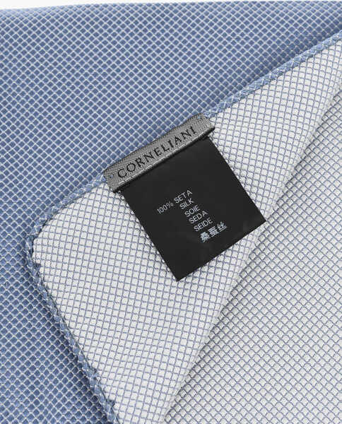 Esarfe CORNELIANI Silk Pocket Square With Micro Motifs Blue Barbati (BM 19501691) 3