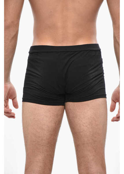 Lenjerie intima DSQUARED2 Icon Stretch Cotton Boxer With Printed Logo And Embossed Hea Black Barbati (BM 19502741) 2