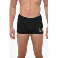 Lenjerie intima Icon Stretch Cotton Boxer With Printed Logo And Embossed Hea Barbati