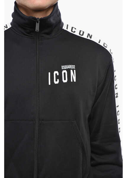 Bluze de trening DSQUARED2 Nylon Sweatshirt With Logoed Side Bands Black Femei (BM 19502750) 3