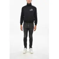 Bluze de trening DSQUARED2 Dama - Bluze de trening DSQUARED2 Nylon Sweatshirt With Logoed Side Bands Black Femei (BM 19502750) - B-mall.ro