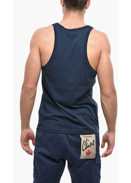 Maiouri DSQUARED2 Printed Tank Top Blue Barbati (BM 19502759) 2