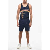Pantaloni scurti pentru Barbati - Pantaloni scurti DSQUARED2 Gabardine Cotton Shorts With Belt Loops Blue Barbati (BM 19502762) - B-mall.ro