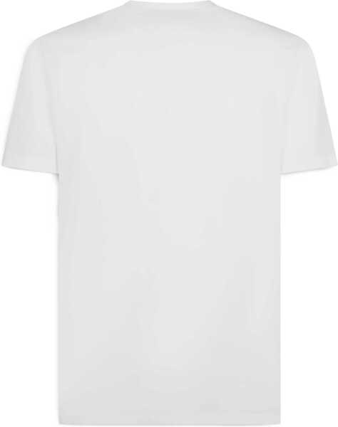 Tricouri DSQUARED2 Cotton Crew-Neck T-Shirt With Monogram White Barbati (BM 19502765) 2