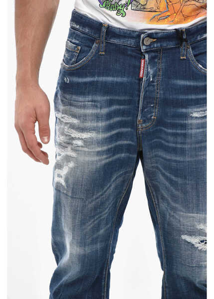 Blugi drepti DSQUARED2 Regular Waist Regular Fit Jeans Blue Barbati (BM 19502789) 2