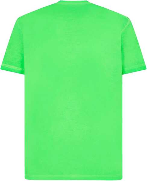 Tricouri DSQUARED2 Icon Cotton Crew-Neck T-Shirt With Print Green Barbati (BM 19502792) 2