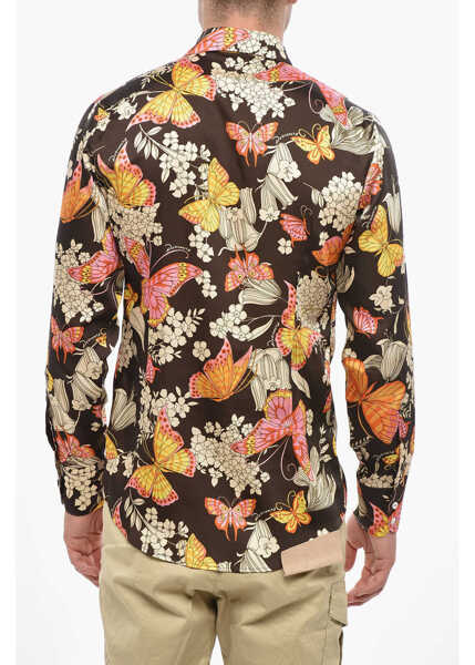 Camasi casual DSQUARED2 Floral-Motif Shorts Sleeve Shirt Multicolor Barbati (BM 19502816) 2