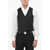 CORNELIANI Trend Solid Color Extrafine Virgin Wool Waistcoat Black