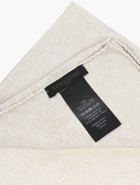Esarfe CORNELIANI Code Patterned Silk Pocket Square Beige Barbati (BM 19502825) 3
