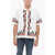 Neil Barrett Short Sleeved Boxy Fit Shirts With Jumbled Bolts Print White