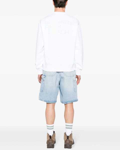 Bluze de trening DSQUARED2 Cotton Crew-Neck Sweatshirt With Logo White Barbati (BM 19502837) 2