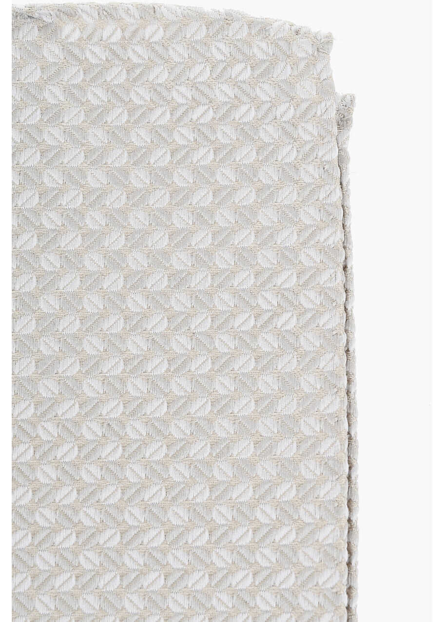 Esarfe CORNELIANI Cc Collection Patterned Silk-Blend Pocket Square Beige Barbati (BM 19502840) 2