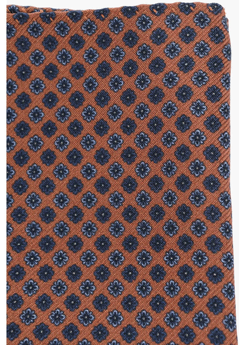 Esarfe CORNELIANI Patterned Silk Pocket Square Orange Barbati (BM 19502843) 2