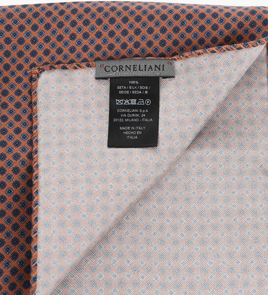 Esarfe CORNELIANI Patterned Silk Pocket Square Orange Barbati (BM 19502843) 3