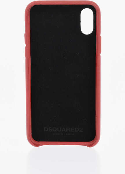 Huse mobil & tablete DSQUARED2 Eco-Leather Iphone X Case With Logo Red Barbati (BM 19502861) 2