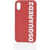 DSQUARED2 Eco-Leather Iphone X Case With Logo Red