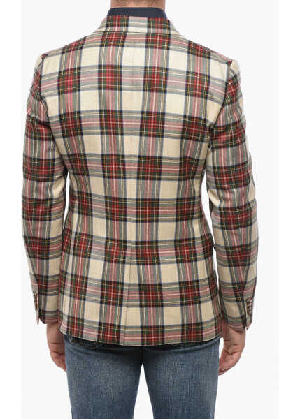 Sacouri elegante CORNELIANI Cc Collection Tartan Motif Virgin Wool Double-Breasted Blaze Multicolor Barbati (BM 19502933) 2