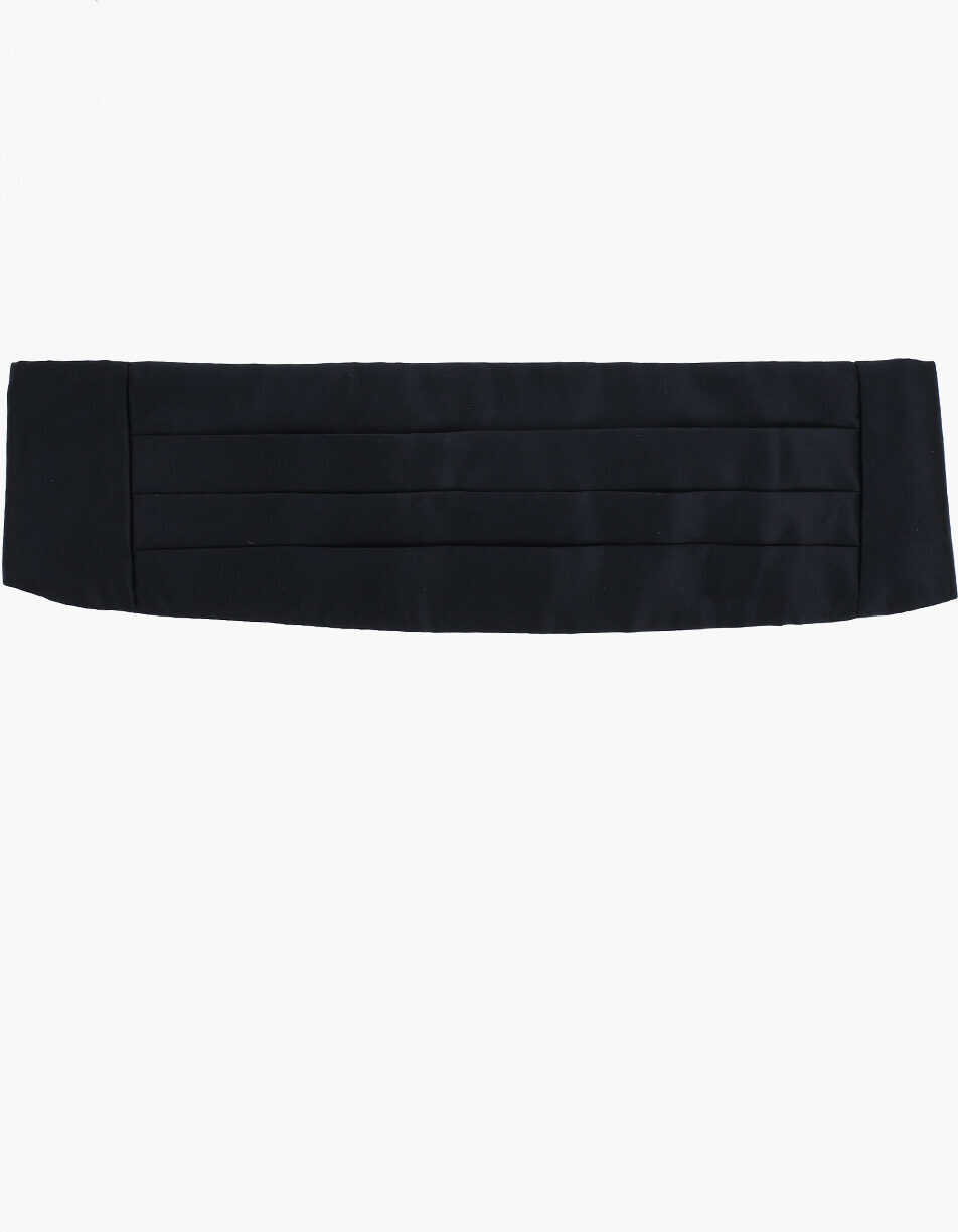 Curele CORNELIANI Cc Collection Pleated Satin Cummerbund Midnight Blue Barbati (BM 19502936) 1