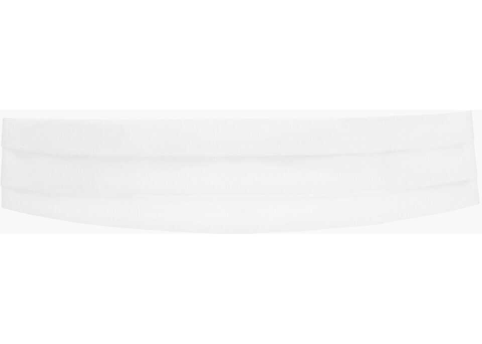 Curele CORNELIANI Solid Color Pleated Cummerbund White Barbati (BM 19502939) 1