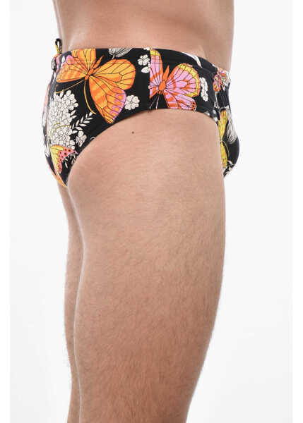 Slipi DSQUARED2 Printed Butterfly Swimsuit Slip Black Barbati (BM 19502942) 2