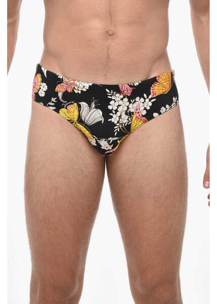 Slipi DSQUARED2 Printed Butterfly Swimsuit Slip Black Barbati (BM 19502942) 1