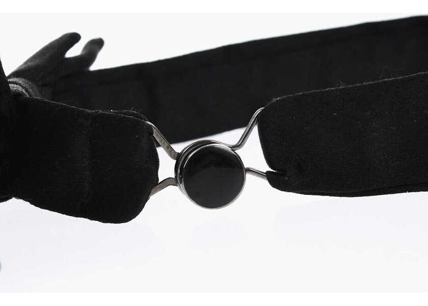 Papioane CORNELIANI Code Silk Diamond Point Bow Tie Black Barbati (BM 19502957) 2