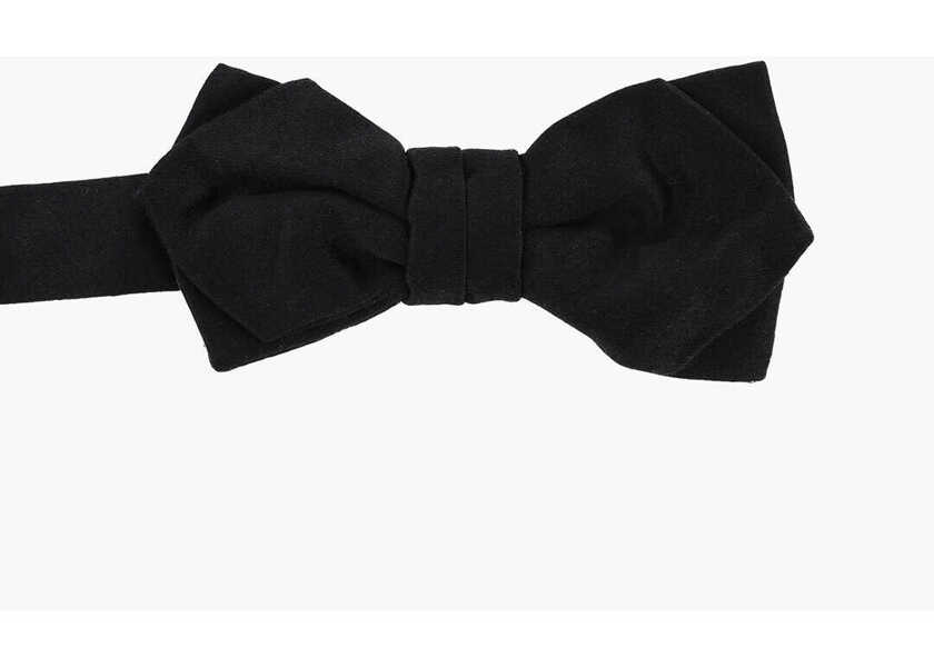 Papioane CORNELIANI Code Silk Diamond Point Bow Tie Black Barbati (BM 19502957) 1