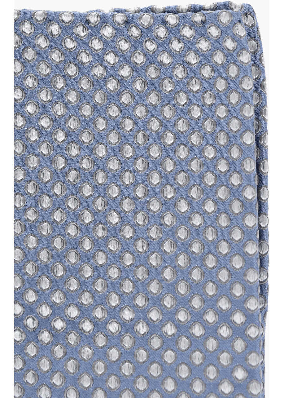 Esarfe CORNELIANI Polka Dots Silk Pocket Square Blue Barbati (BM 19502966) 2