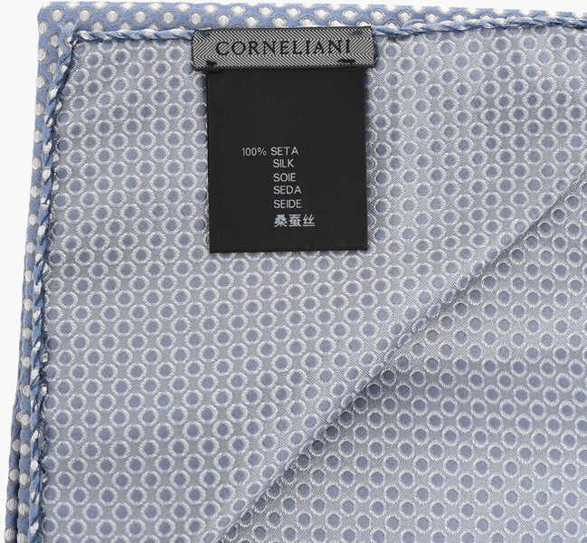 Esarfe CORNELIANI Polka Dots Silk Pocket Square Blue Barbati (BM 19502966) 3